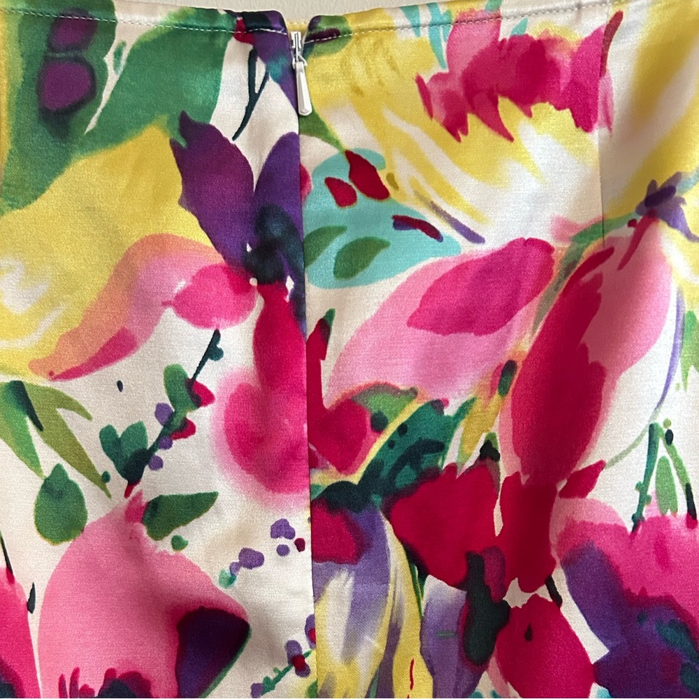 Jones New York Collection Silk Blend Floral Pencil Skirt - Picture 3 of 8